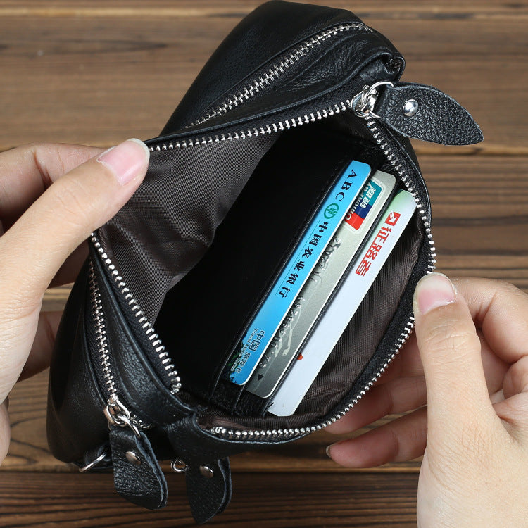 Mens Zipper Key Wallet Zip Around Wallet Clutch Bag Car Key Case For Men