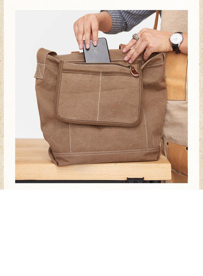 Canvas Cool Mens Coffee Messenger Tote Bag Canvas Handbag Messenger Bag Canvas Tote for Men