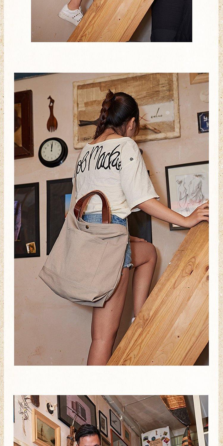 Canvas Cool Mens Coffee Messenger Tote Bag Canvas Handbag Messenger Bag Canvas Tote for Men