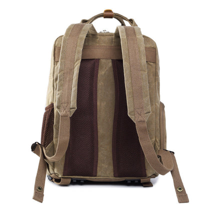 Canvas Camera Backpacks Large Mens Canon Nikon Waterproof 15'' Camera Bags DSLR Camera Bag For Men