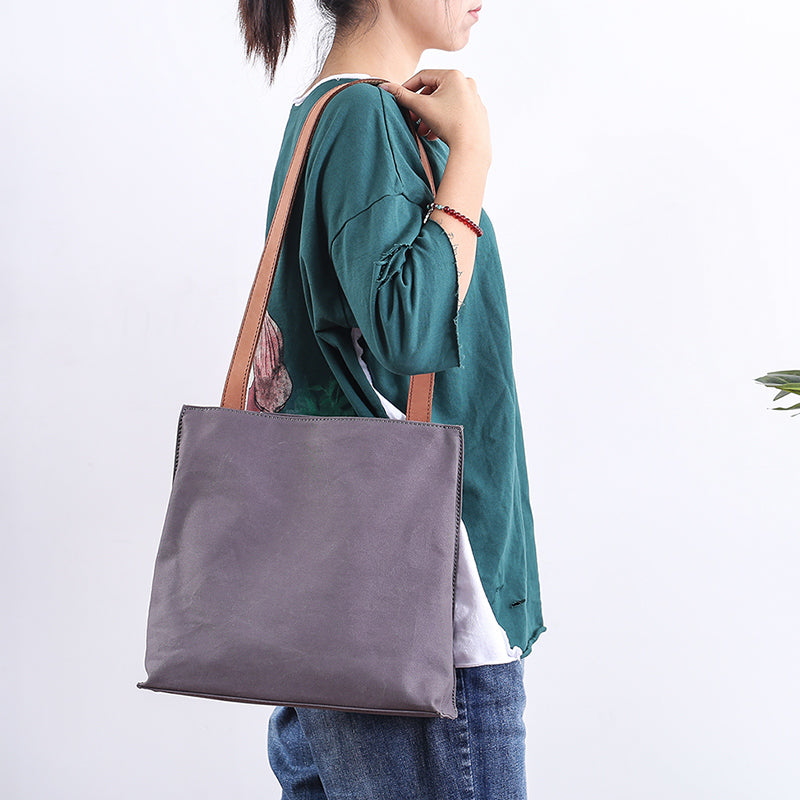 Canvas Mens Womens 11' Simple Tote Bag Handbag Tote Bag Shoulder Bag Tote Purse For Men