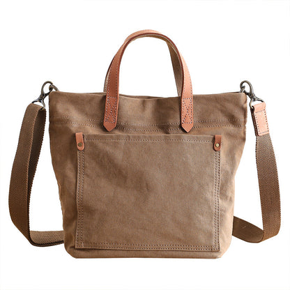 Canvas Mens Womens Large White Handbag Small Tote Bag Khaki Shoulder Tote Purse For Men