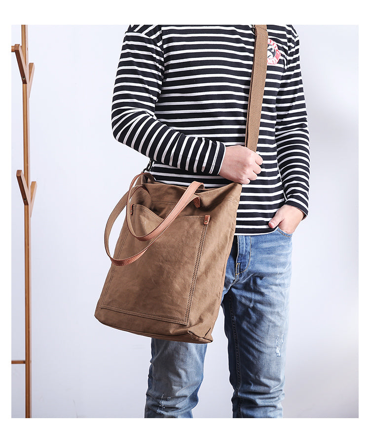 Casual Canvas Mens Womens Large Handbag Tote Bag Shoulder Bag Messenger Bag For Men