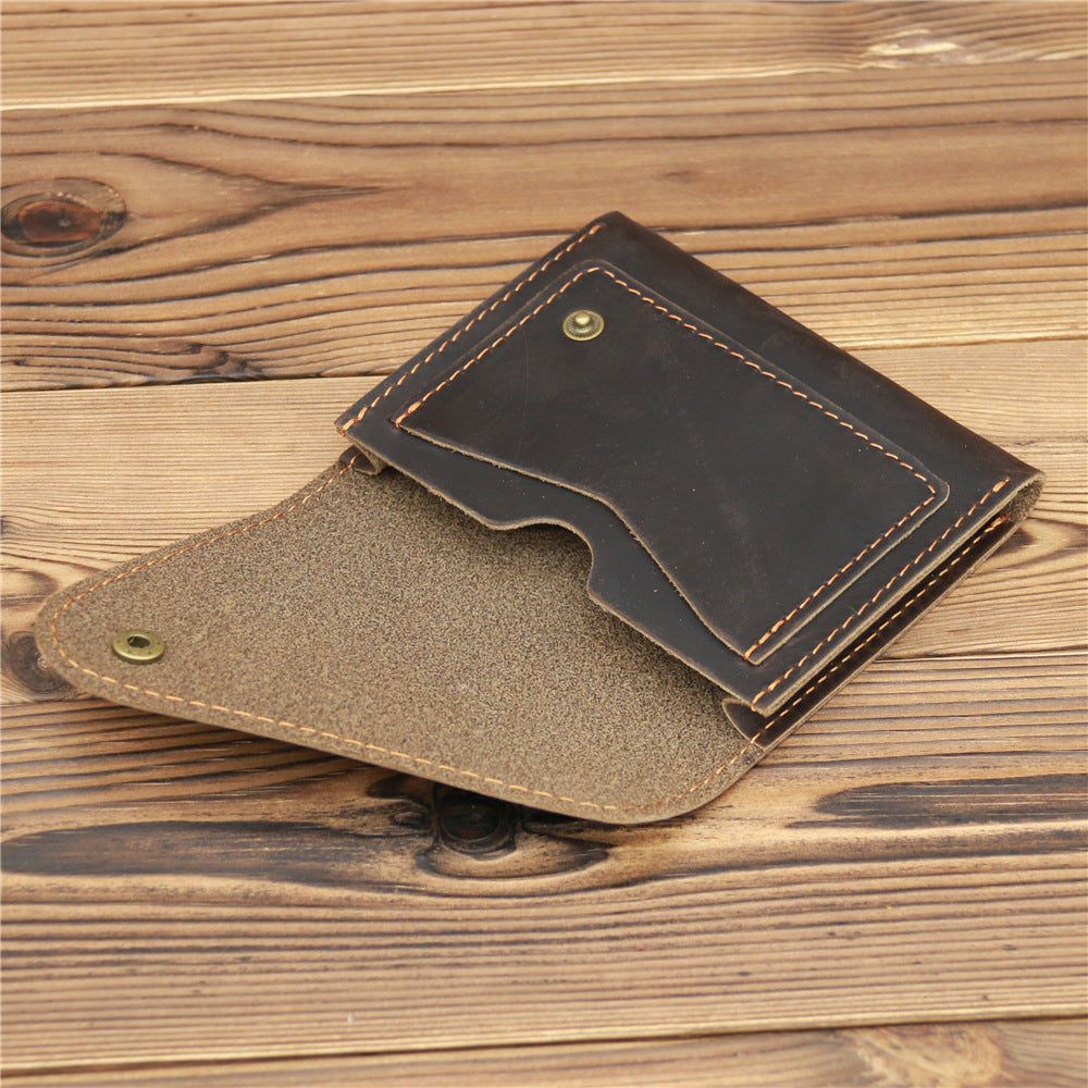 Cool Leather Mens Front Pocket Wallet Coin Wallet Slim Wallet for Men