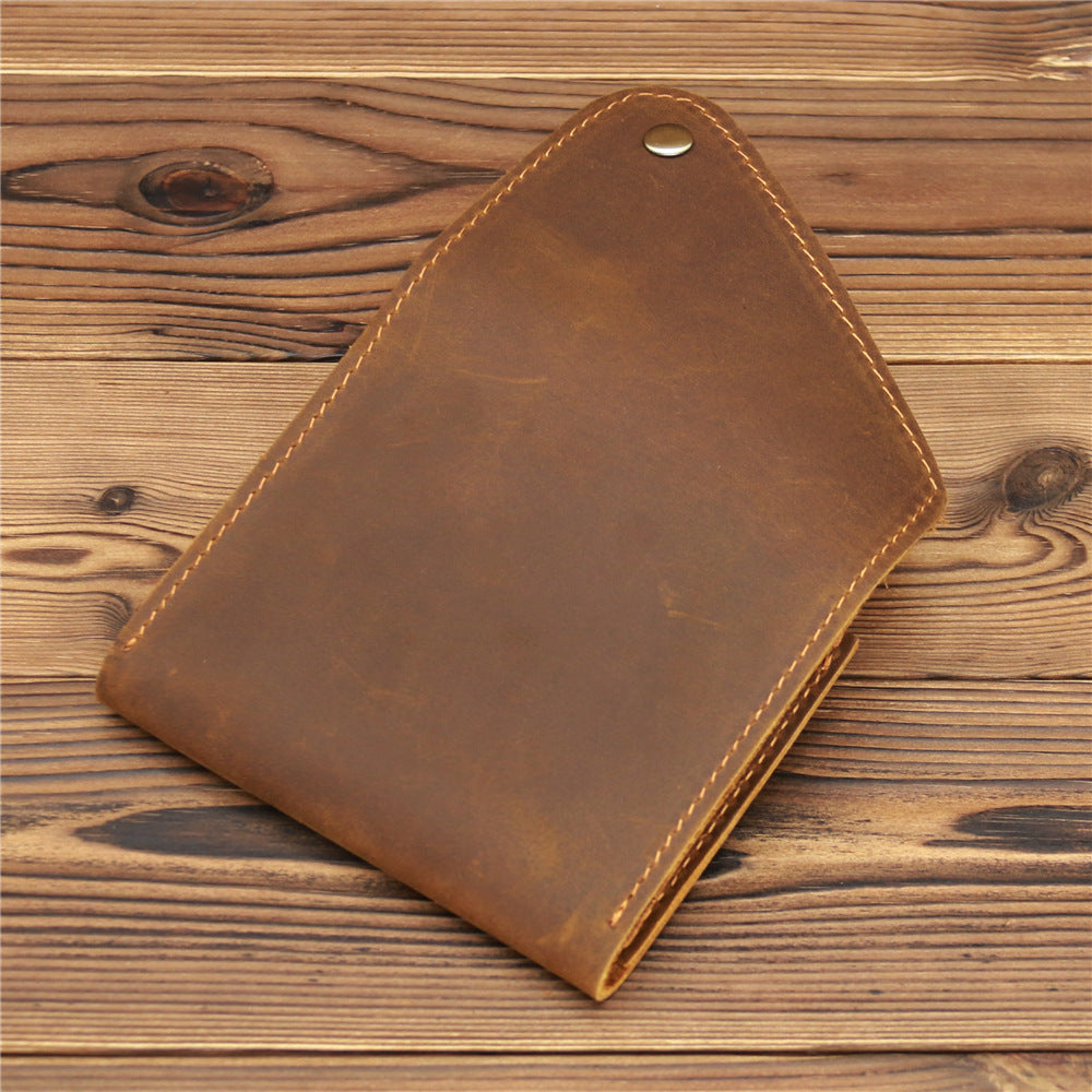 Brown Leather Mens Front Pocket Wallet Coin Wallet Slim Wallet for Men