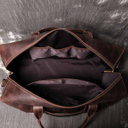 Coffee Leather Mens Large Travel Bag Weekender Bag Large Duffle Bag Overnight Bag Travel Bag for Men