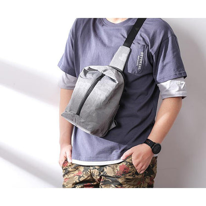 Cool Black Nylon Men's Sling Bag Camouflage Chest Bag Nylon One shoulder Backpack Sports Bag For Men