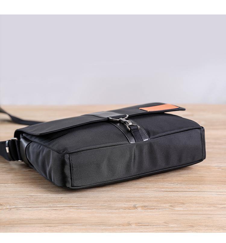 Cool Black Nylon MENS Waterproof Laptop Bag Black Nylon Messenger Bag Courier Bag For Men