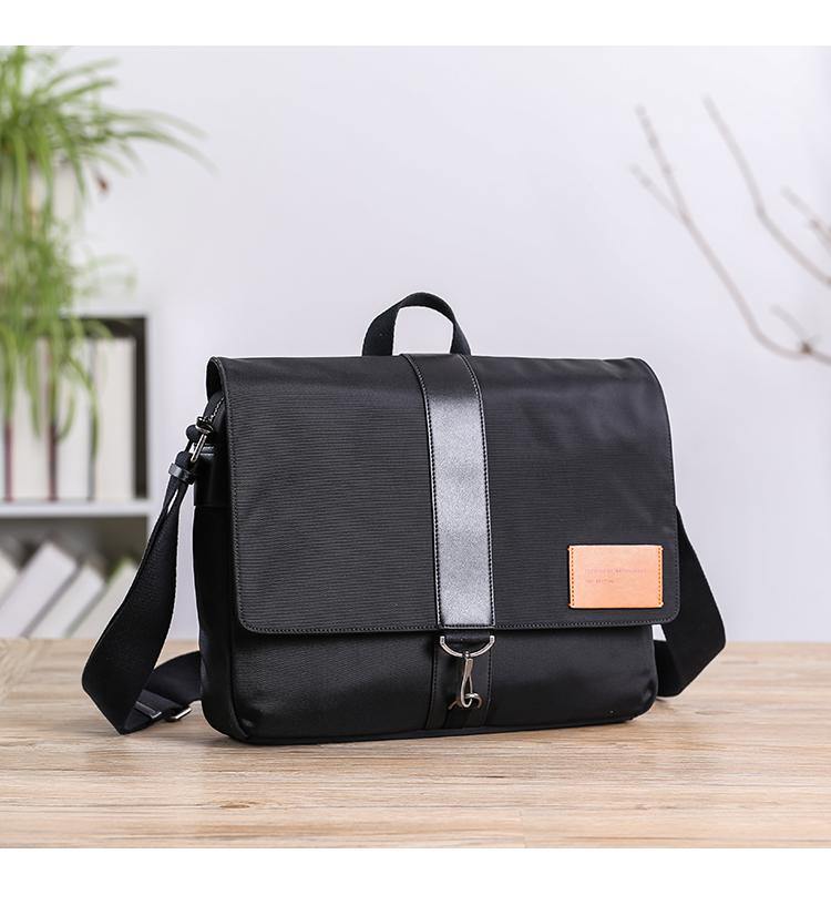 Cool Black Nylon MENS Waterproof Laptop Bag Black Nylon Messenger Bag Courier Bag For Men