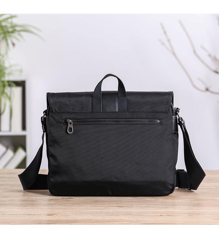 Cool Black Nylon MENS Waterproof Laptop Bag Black Nylon Messenger Bag Courier Bag For Men