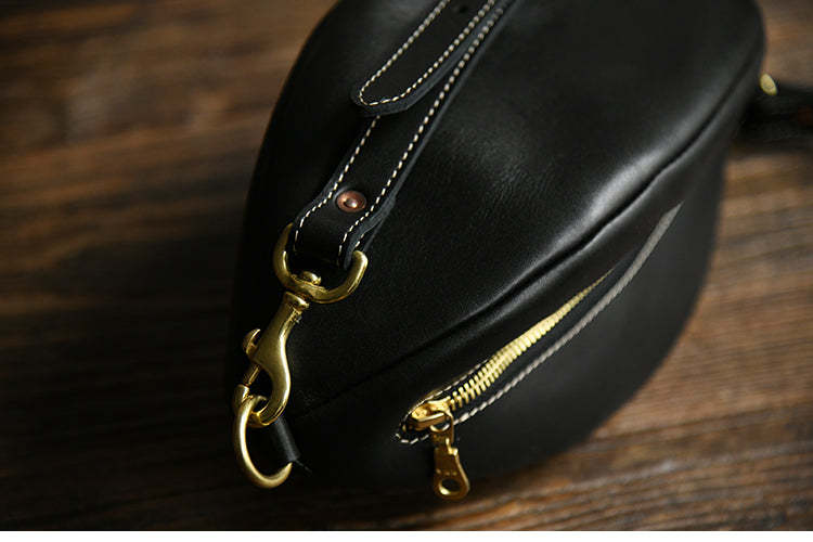 Cool Leather Men's American Football Sling Bag Sling Backpacks Unique Sling Crossbody Pack For Men