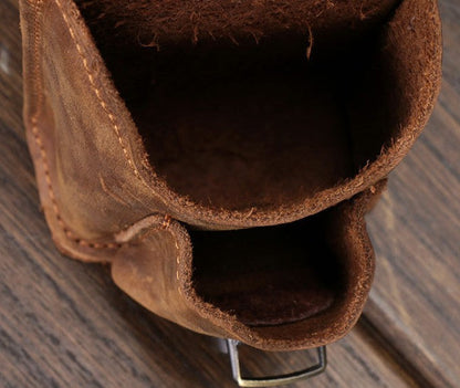 Cool Brown Leather Cigarette Case Belt Pouches BELT Cigarette Holder For Men