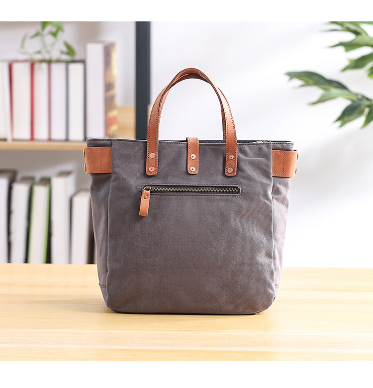 Canvas Leather Mens Womens Handbag Tote Bag Shoulder Bag Tote Purse For Men