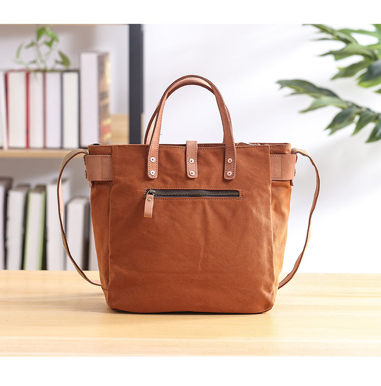 Canvas Leather Mens Womens Handbag Tote Bag Shoulder Bag Tote Purse For Men