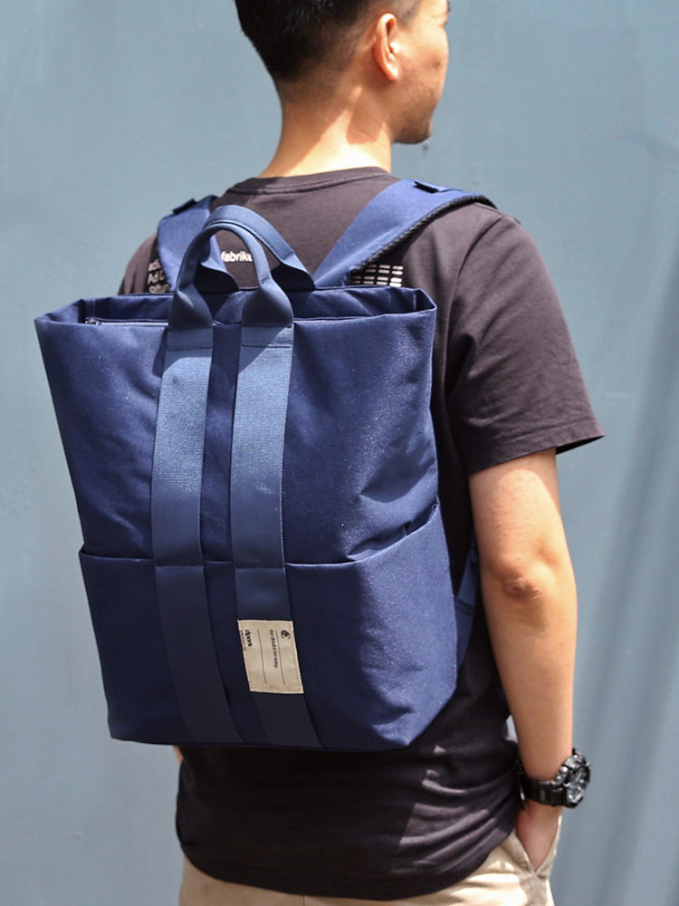 Cool Polyester Fibre Men's Fashion Large Blue Backpack Travel Handbag For Men