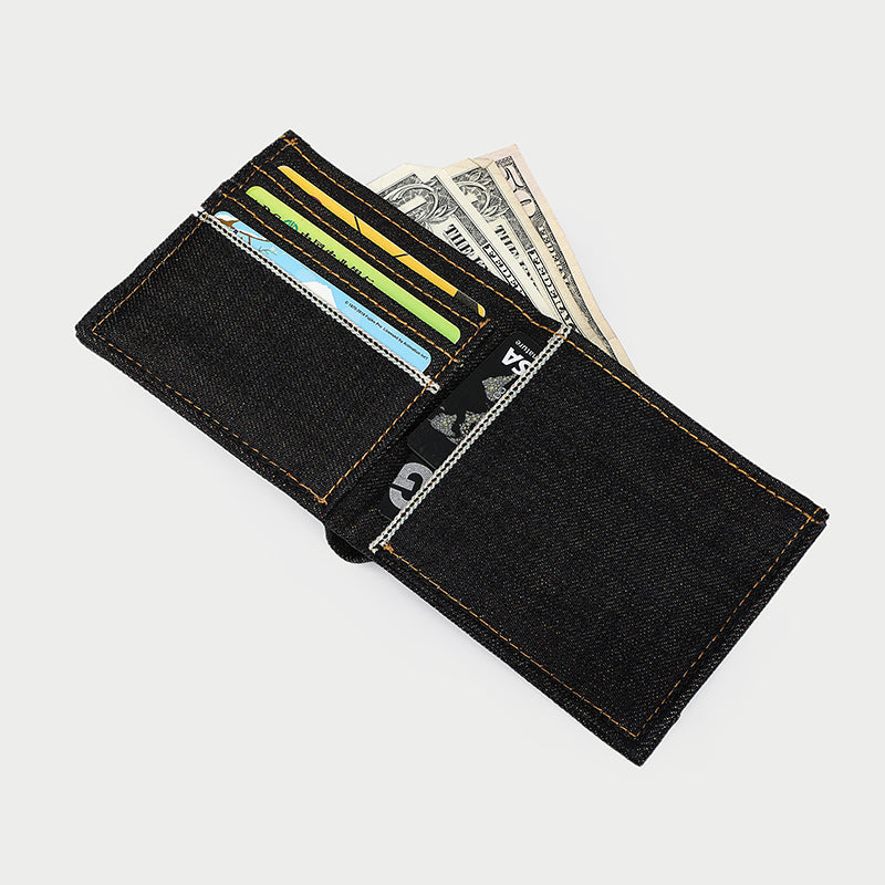 Cool Denim Mens Jean billfold Small Wallets Bifold Multi Small Wallets For Men