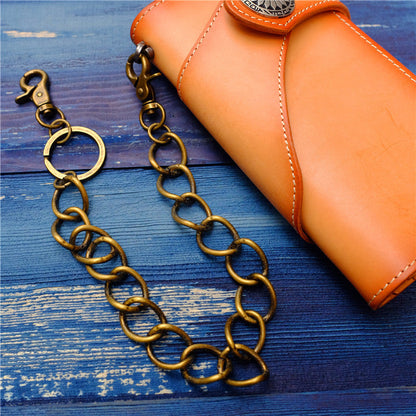 Cool Men's Brass Pants Chains Punk Fashion Gold Wallet Chains For Men