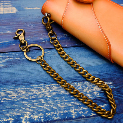 Badass Men's Brass Pants Chain Punk Fashion Gold Wallet Chains For Men