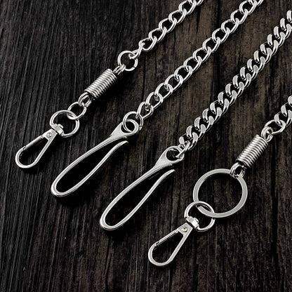 Cool Silver Stainless Steel Mens Wallet Chain Pants Chain Biker Wallet Chain For Men