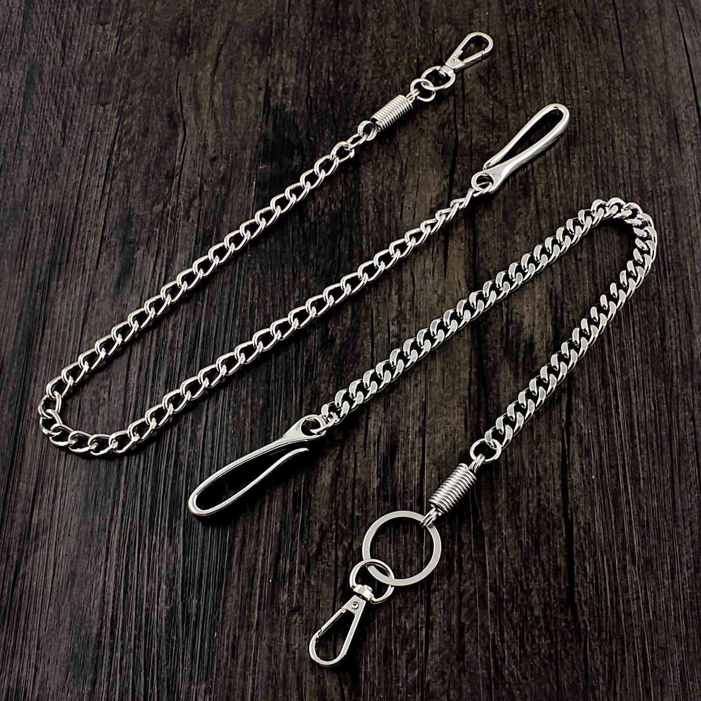 Cool Silver Stainless Steel Mens Wallet Chain Pants Chain Biker Wallet Chain For Men