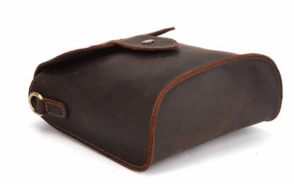 Cool Vintage Brown Leather Mens Tablet Messenger Bag Small Side Bag Messenger Bags For Men