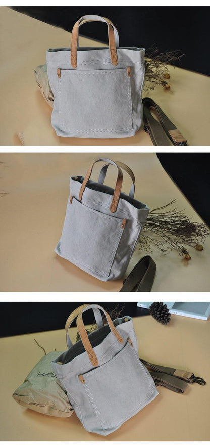 Minimalist Mens Womens Canvas Small Shoulder Tote Bag Messenger Bag Handbag Canvas Side Bag For Men Women