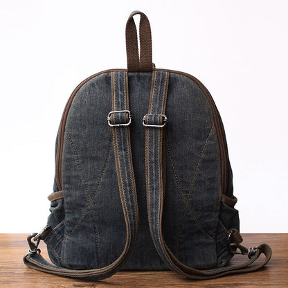 Denim Blue Backpack School Backpack Womens Blue Denim School Rucksack For Women