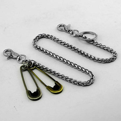 Silver Cool Pin Key Chain Long Wallet Chain Punk Pants Chain Wallet Chain For Men