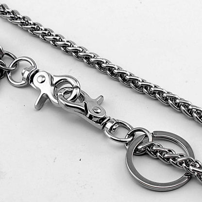 Silver Cool Pin Key Chain Long Wallet Chain Punk Pants Chain Wallet Chain For Men