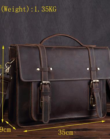 Leather Vintage Mens Briefcase Lawyer Briefcase Laptop Briefcase Business Briefcase For Men