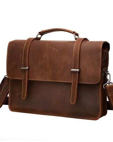 Leather Vintage Mens Briefcases Lawyer Briefcase Laptop Briefcase Business Briefcase For Men