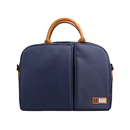 Fashion Oxford Cloth PVC Men's 13'' Blue Briefcase Business Computer Handbag For Men