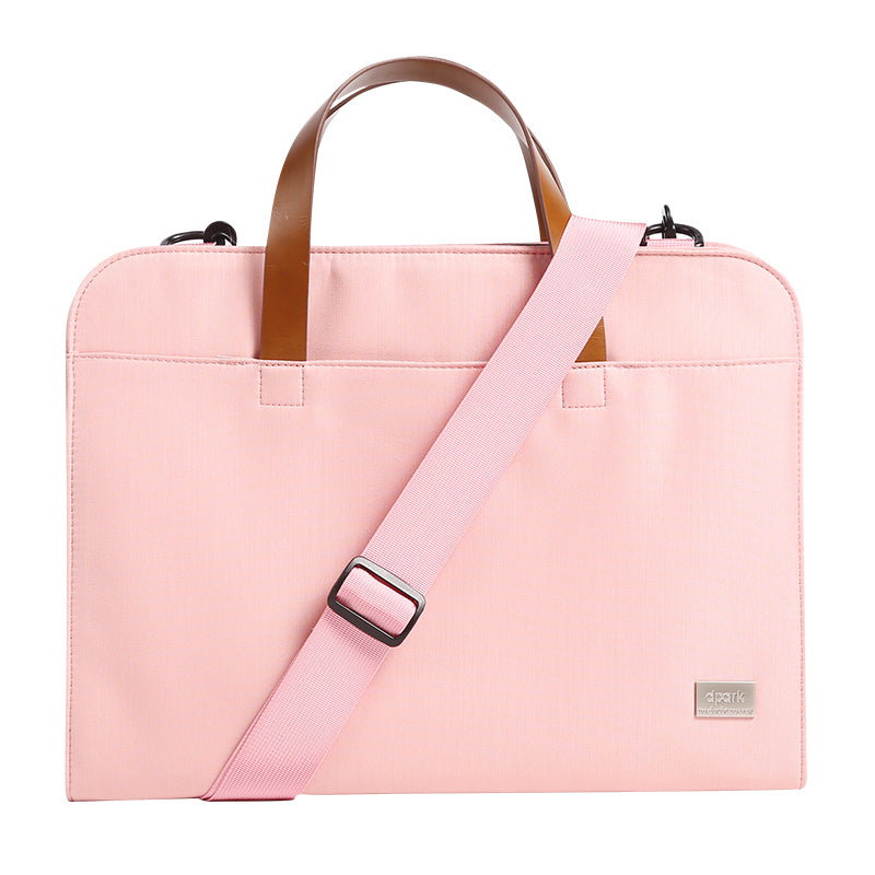 Fashion Oxford Cloth PVC Women Pink Briefcase Business Computer Handbag For Women