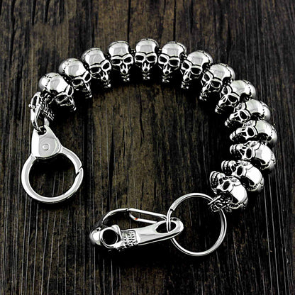 Ghost Head Titanium Steel Pants Chain Metal Wallet Chain Locomotive Punk Waist Chain For Men