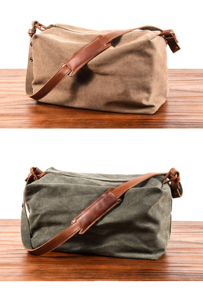 Khaki Canvas Gym Side Bag Messenger Bag Mens Cycling Khaki Canvas Messenger Bag For Men