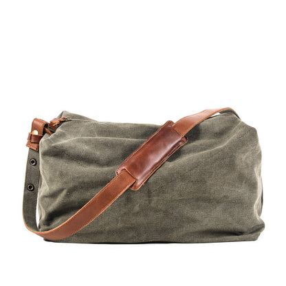 Khaki Canvas Gym Side Bag Messenger Bag Mens Cycling Khaki Canvas Messenger Bag For Men