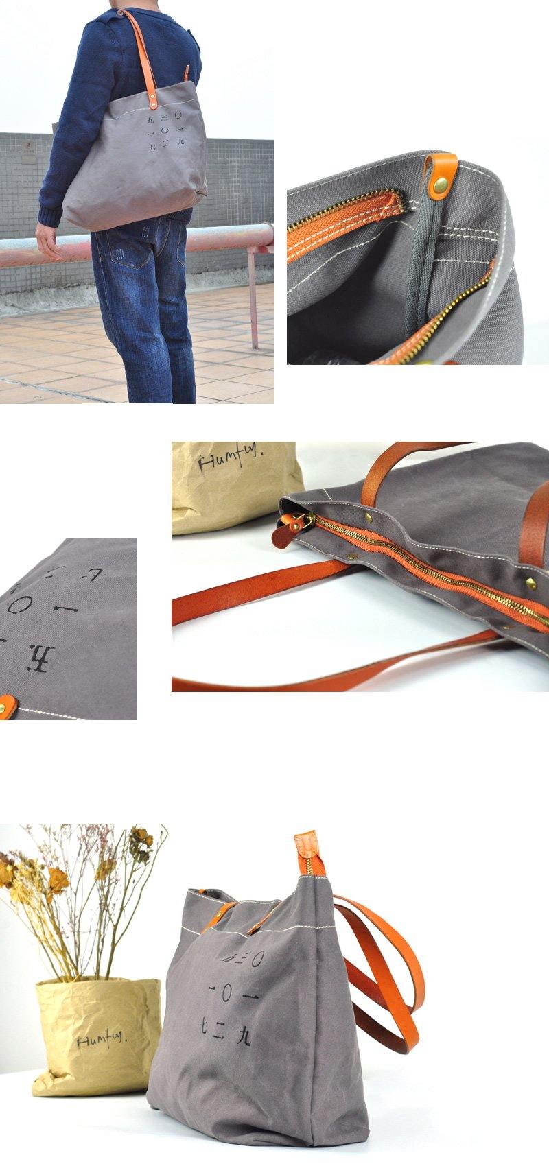 Vintage Canvas Leather Mens Womens Tote Shopping Bags Messenger Bag Tan Tote Handbag For Men Women