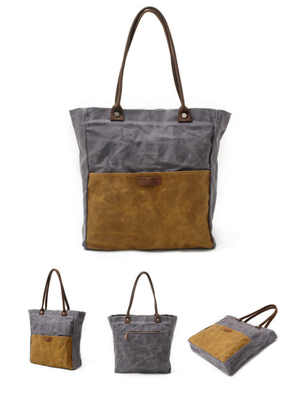 Gray Waxed Canvas Tote Bags Messenger Bag Gray Mens Canvas Tote Tote Purse For Men