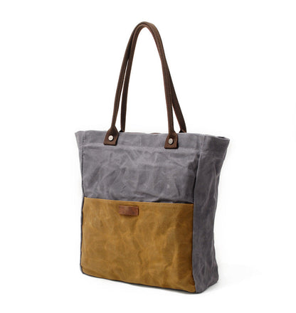 Gray Waxed Canvas Tote Bags Messenger Bag Gray Mens Canvas Tote Tote Purse For Men