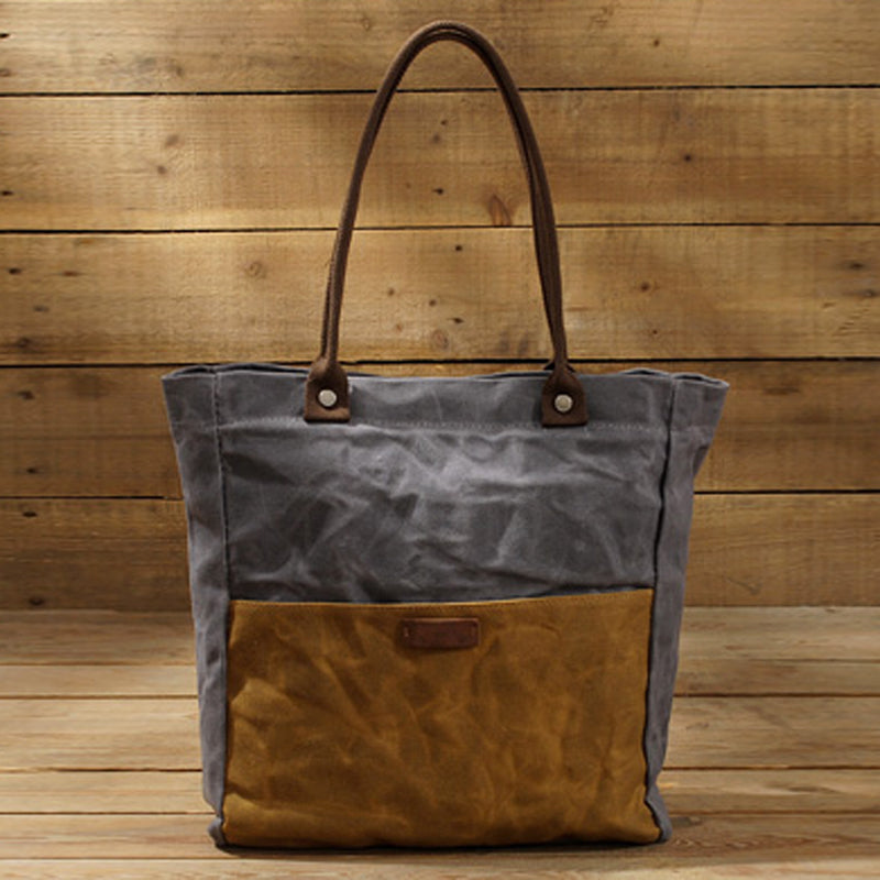 Gray Waxed Canvas Tote Bags Messenger Bag Gray Mens Canvas Tote Tote Purse For Men