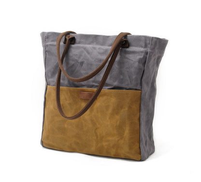 Gray Waxed Canvas Tote Bags Messenger Bag Gray Mens Canvas Tote Tote Purse For Men