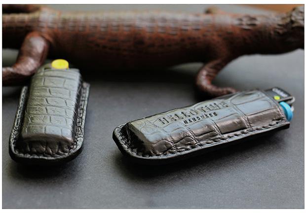 Handmade BIC J3 J5 Black Crocodile Skin Lighter Case BIC J3 J5 Crocodile Skin Lighter Holder Crocodile Skin Lighter Covers For Men