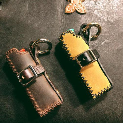 Handmade Black Bic Leather Lighter Case Leather Bic Lighter Holder Leather Bic Lighter Covers For Men