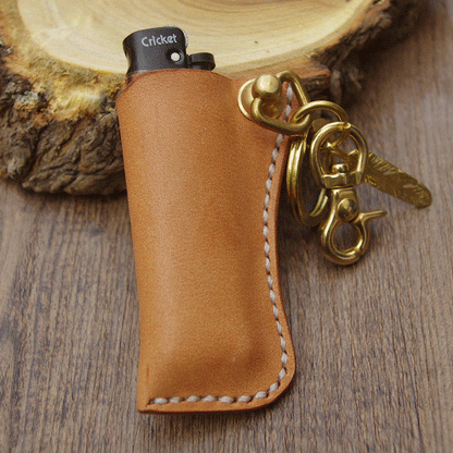 Handmade Black Bic j3 Leather Lighter Case Leather Bic j3 Lighter Holder Leather Bic j3 Lighter Covers For Men