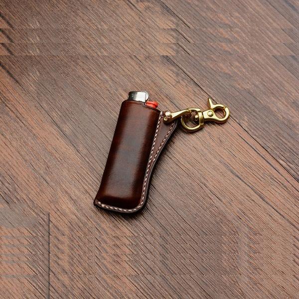 Handmade Coffee Bic j3 j5 j6 Leather Lighter Cases Leather Bic j3 j5 j6 Lighter Holder Leather Bic j3 j5 j6 Lighter Covers For Men