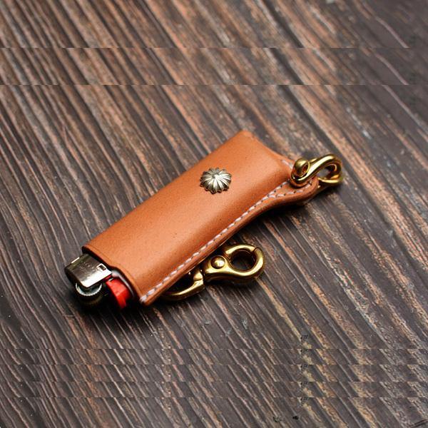 Handmade Coffee Bic j3 j5 j6 Leather Lighter Cases Leather Bic j3 j5 j6 Lighter Holder Leather Bic j3 j5 j6 Lighter Covers For Men