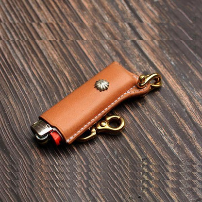 Handmade Coffee Bic j3 j5 j6 Leather Lighter Cases Leather Bic j3 j5 j6 Lighter Holder Leather Bic j3 j5 j6 Lighter Covers For Men