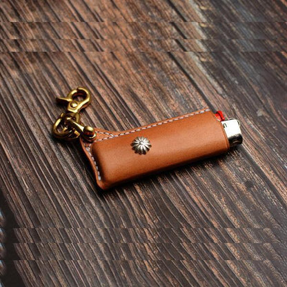 Handmade Coffee Bic j3 j5 j6 Leather Lighter Cases Leather Bic j3 j5 j6 Lighter Holder Leather Bic j3 j5 j6 Lighter Covers For Men