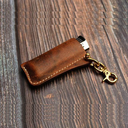 Handmade Coffee Bic j3 j5 j6 Leather Lighter Cases Leather Bic j3 j5 j6 Lighter Holder Leather Bic j3 j5 j6 Lighter Covers For Men