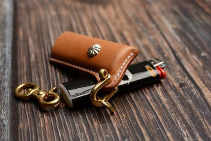 Handmade Coffee Bic j3 j5 j6 Leather Lighter Cases Leather Bic j3 j5 j6 Lighter Holder Leather Bic j3 j5 j6 Lighter Covers For Men